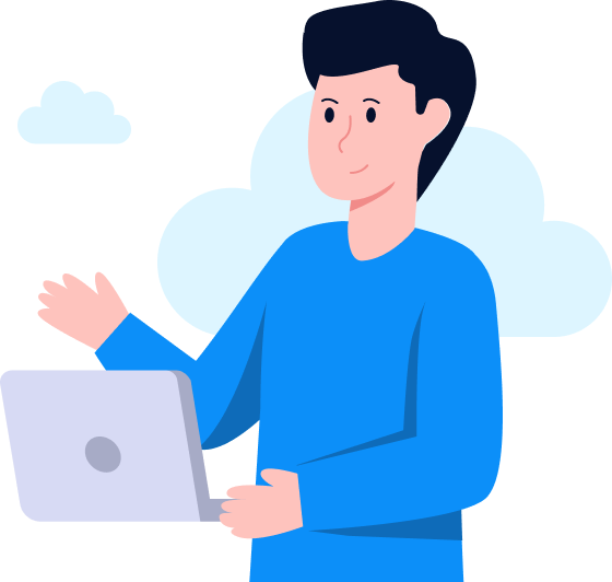 Avada Hosting – User With Laptop